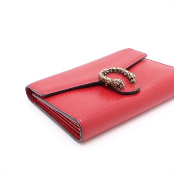Gucci Dionysus Leather Chain Wallet Red 401231 - Picture 4 of 16